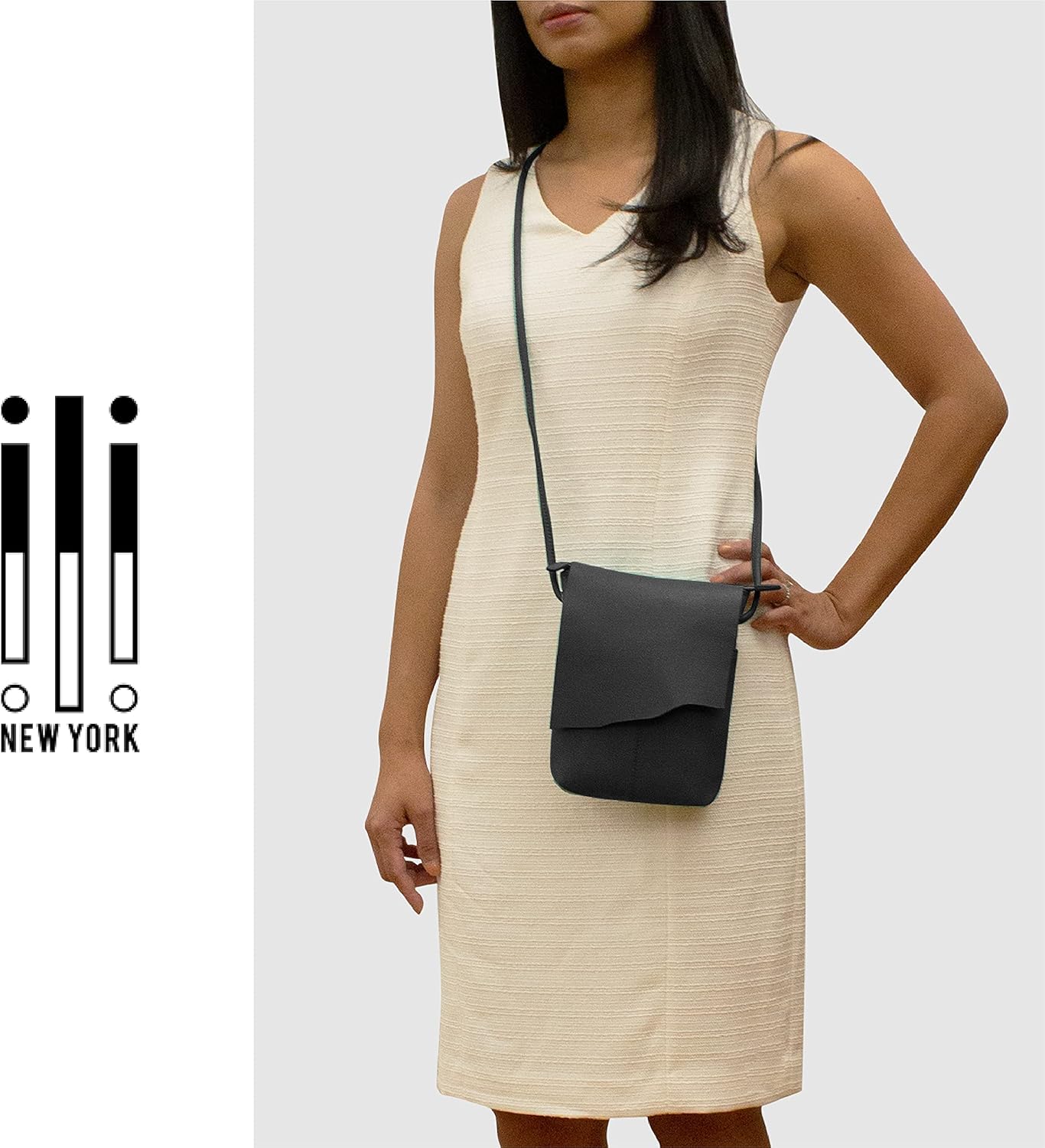 ili New York Leather Mini Sac Crossbody - Genuine Leather Crossbody Bags for Women with RFID Blocking, Adjustable Strap