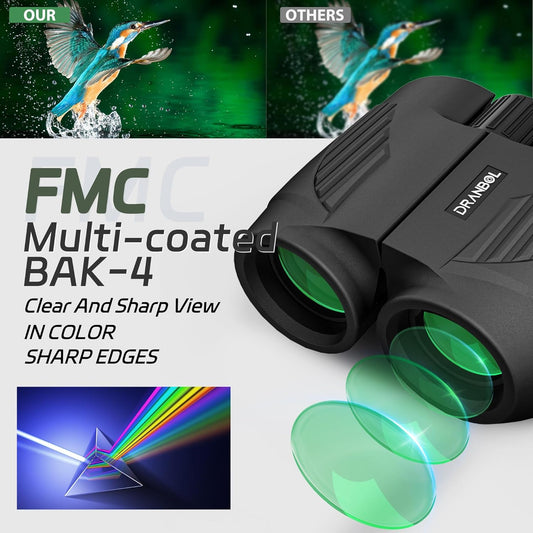 20X25 Small Binoculars for Adults and Kids, Large Eyepiece Binoculars for Bird Watching Easy Focus, Pocket High Powered Opera Glasses for Concert, Cruise Ship, Travel Must Have