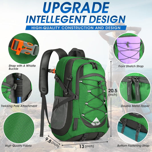 IGOLUMON Hiking Backpack 40L Packable Lightweight Camping Backpack Men Women Waterproof Hiking Daypack Outdoor Travel Daypack