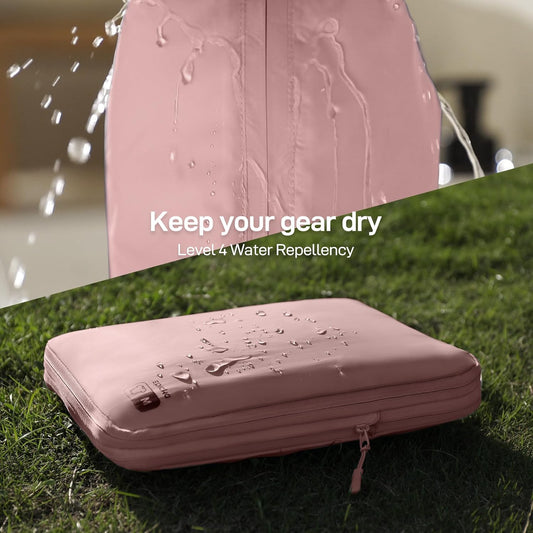 EPICKA 6 Set Ultra-Lightweight Compression Packing Cubes - Water Resistant Durable Travel Organizers with Toiletries Bag for Women, Expandable Travel Accessories for Carry on Luggage, Suitcase (Pink)