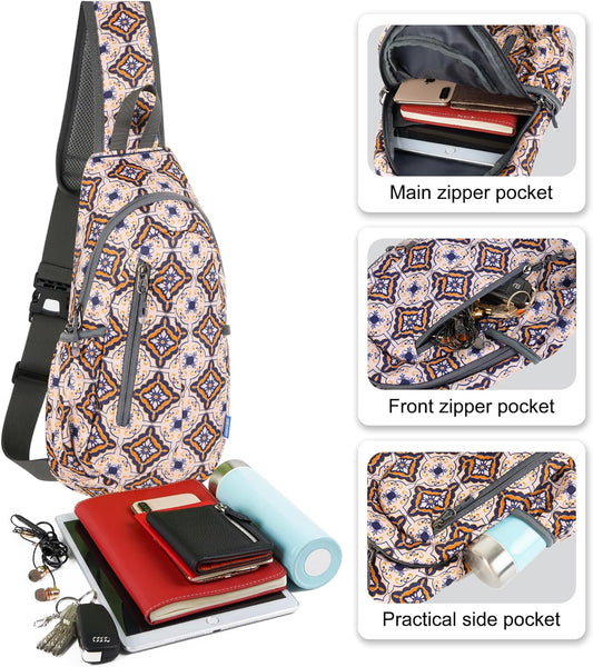 TITECOUGO Small Sling Bag, Lightweight Crossbody Backpack for Men Women, Shoulder Bag for Sports and Outdoor