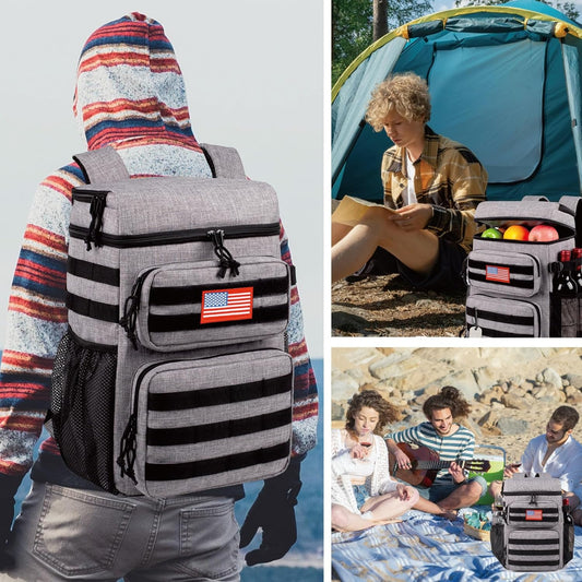 Tactical Backpack Cooler,Soft Lightweight Leakproof Cooler Backpack,Insulated Cooler Bag,Portable Soft Cooler Bag Waterproof for Beach, Travel, Camping, Picnic, Hiking