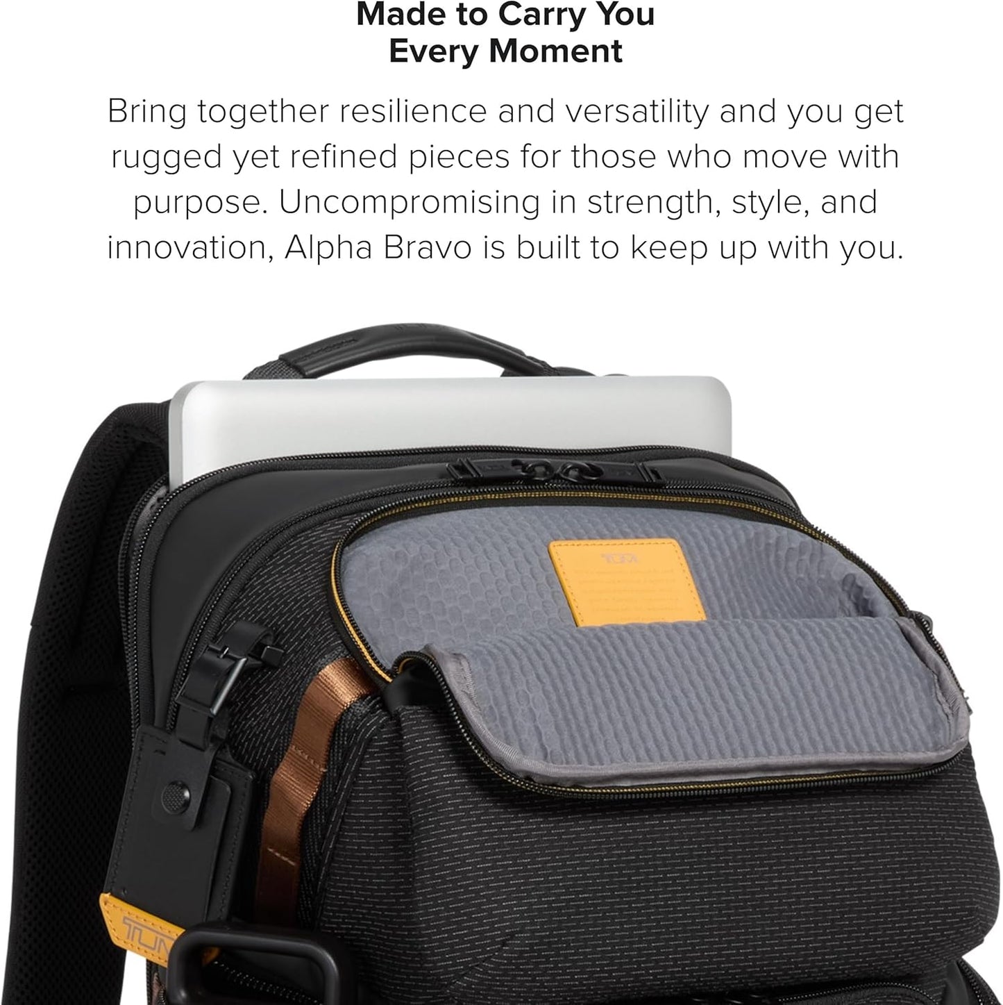 TUMI - Alpha Bravo Nomadic Backpack - Men's Durable Carry On Bag - 18.8" X 15.0" X 9.0" - Fits up to 15" Laptop - Black Onyx