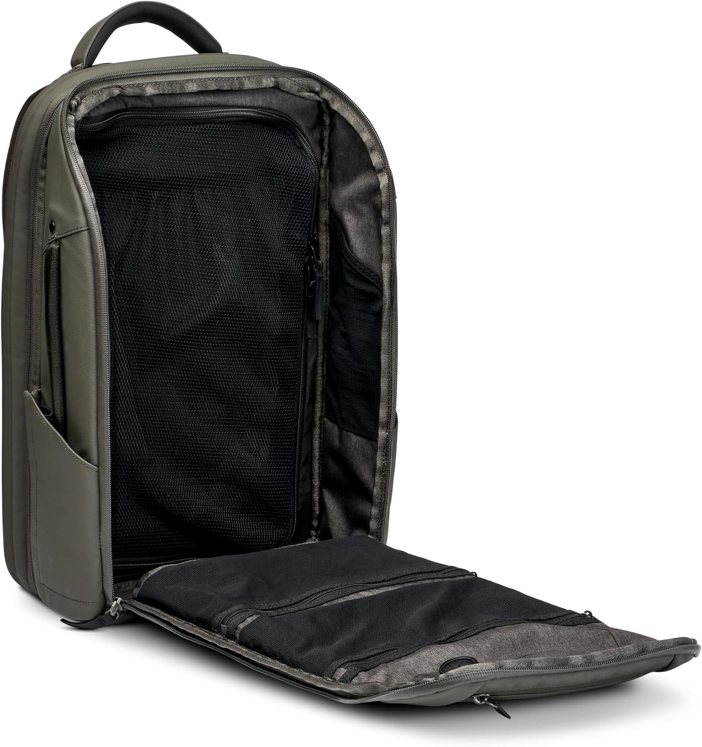 NOMATIC 14L Travel Pack - Water Resistant Laptop Bag - TSA-Ready Expandable Backpack (Olive)