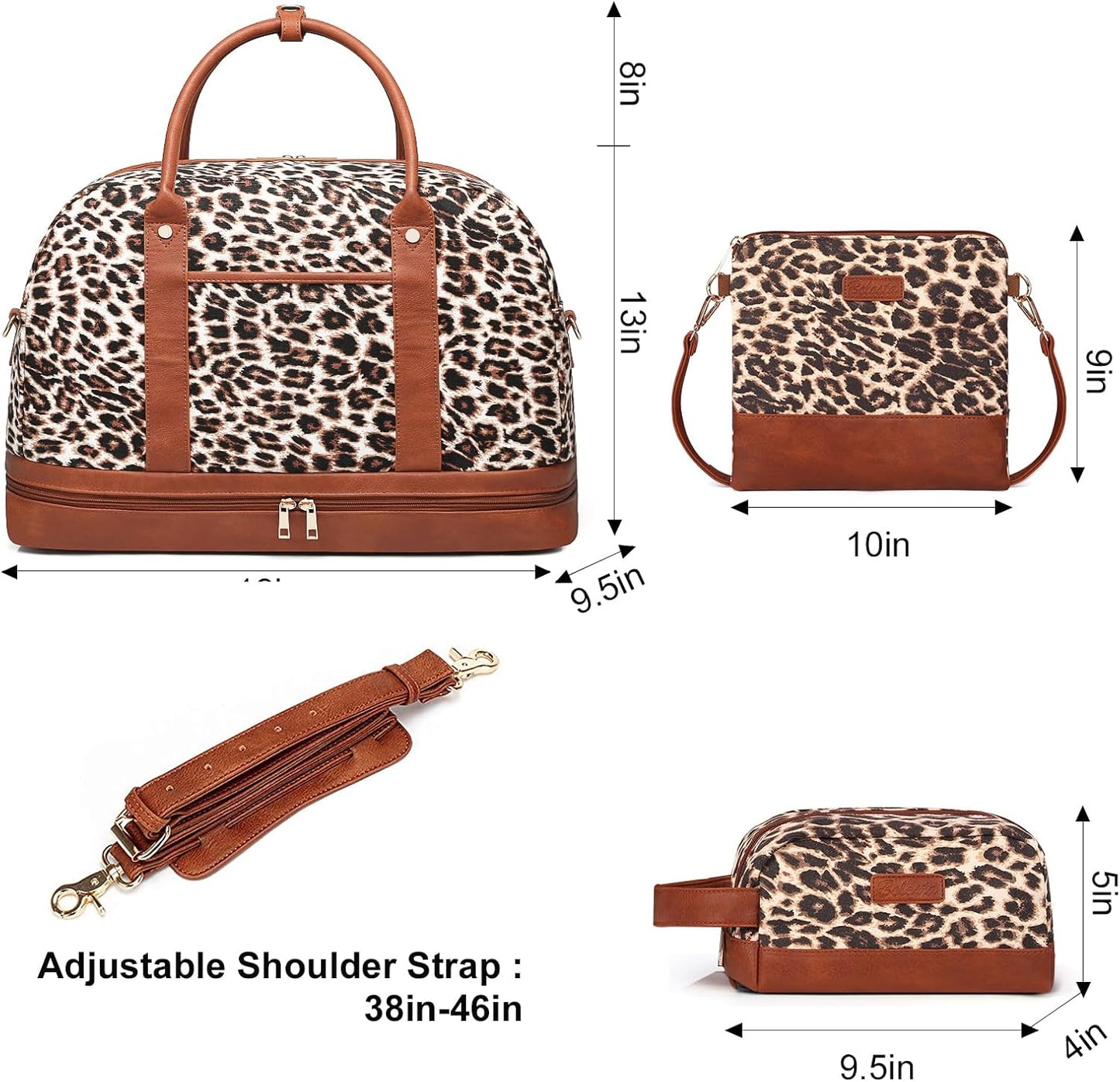 Weekender Bag for Women Canvas Overnight Bag Large Travel Tote Bag Carry on Shoulder Duffle Bag With Shoe Compartment,Perfect for Travel/Daily Use/Birthday Gift …