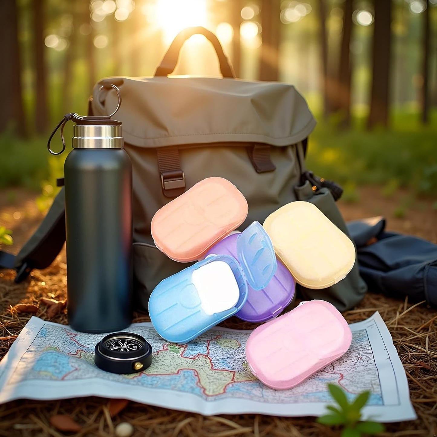 500 Sheets Colorful Disposable Soap Paper 5 Boxes Hand Cleaner Fragrance Mini Color Soap Paper for school Indoor, Outdoor, Travel, Camping Hiking,Paper Soap,Travel Soap,Foot and Hand Care