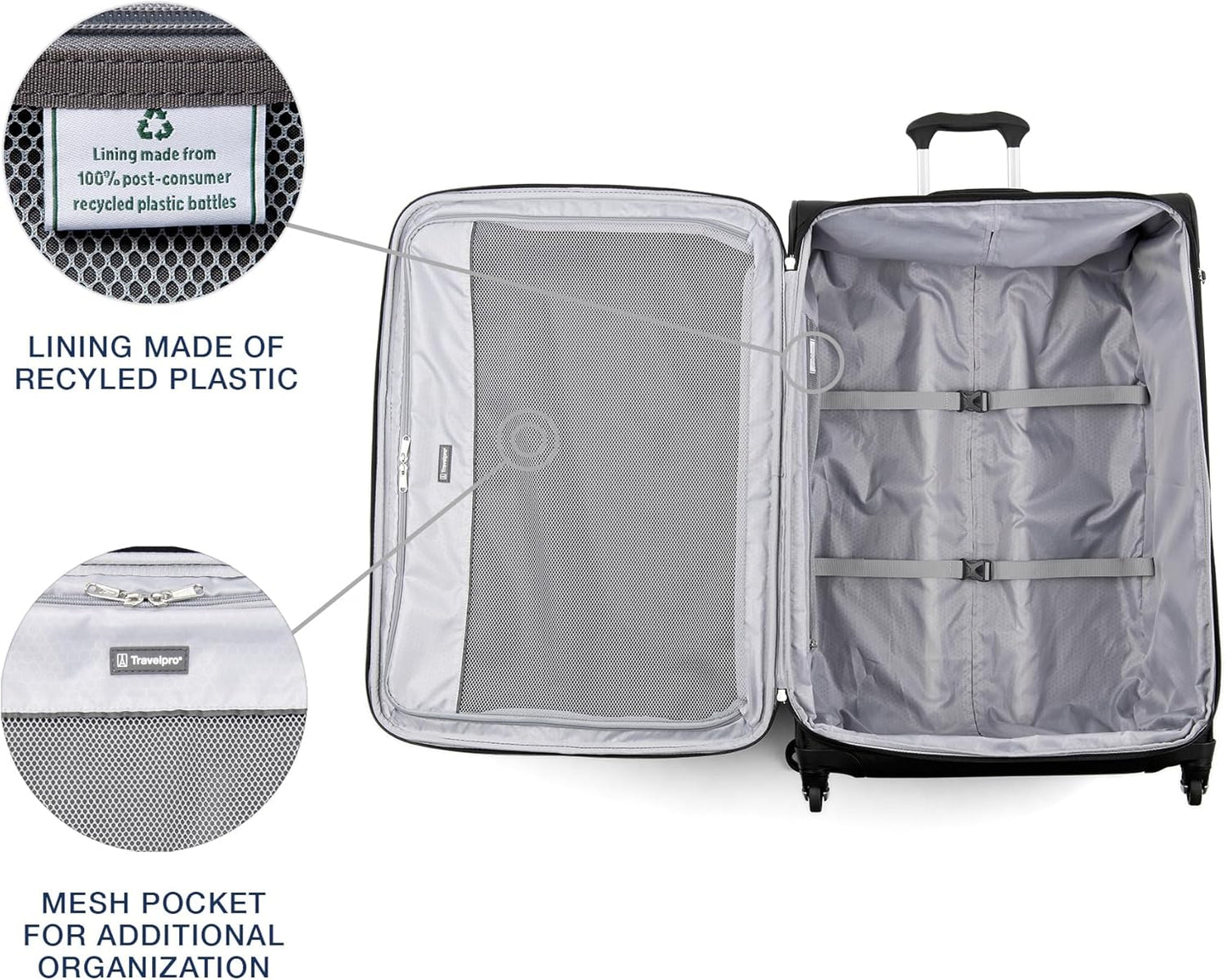 Travelpro Maxlite 5 Softside Expandable Checked Luggage with Spinner Wheels, Lightweight, 29-Inch — Black