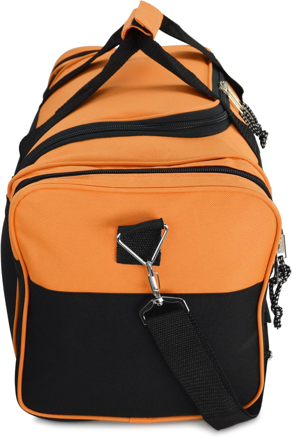 DALIX 21" Blank Sports Duffle Bag Gym Bag Travel Duffel with Adjustable Strap in Orange