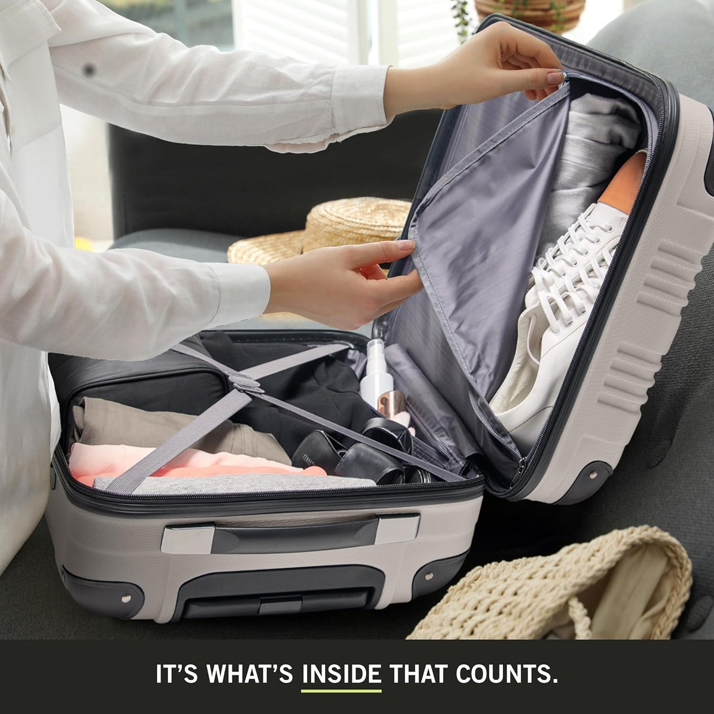 Kenneth Cole REACTION Out of Bounds, Mushroom, 20-Inch Carry On