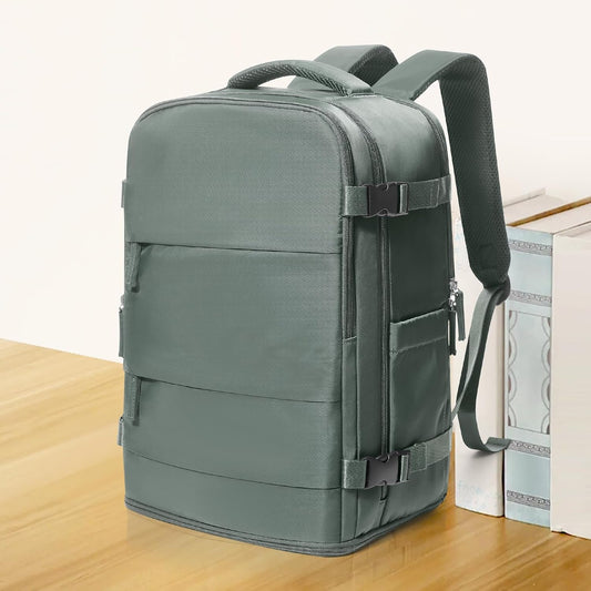 coowoz Travel Backpack Carry On for Women Man Gym Backpack with Laptop Compartment Mochila de Viaje Teacher Personal Item Backpacks Rucksack Airplane Accessories Must Haves Olive Green Small