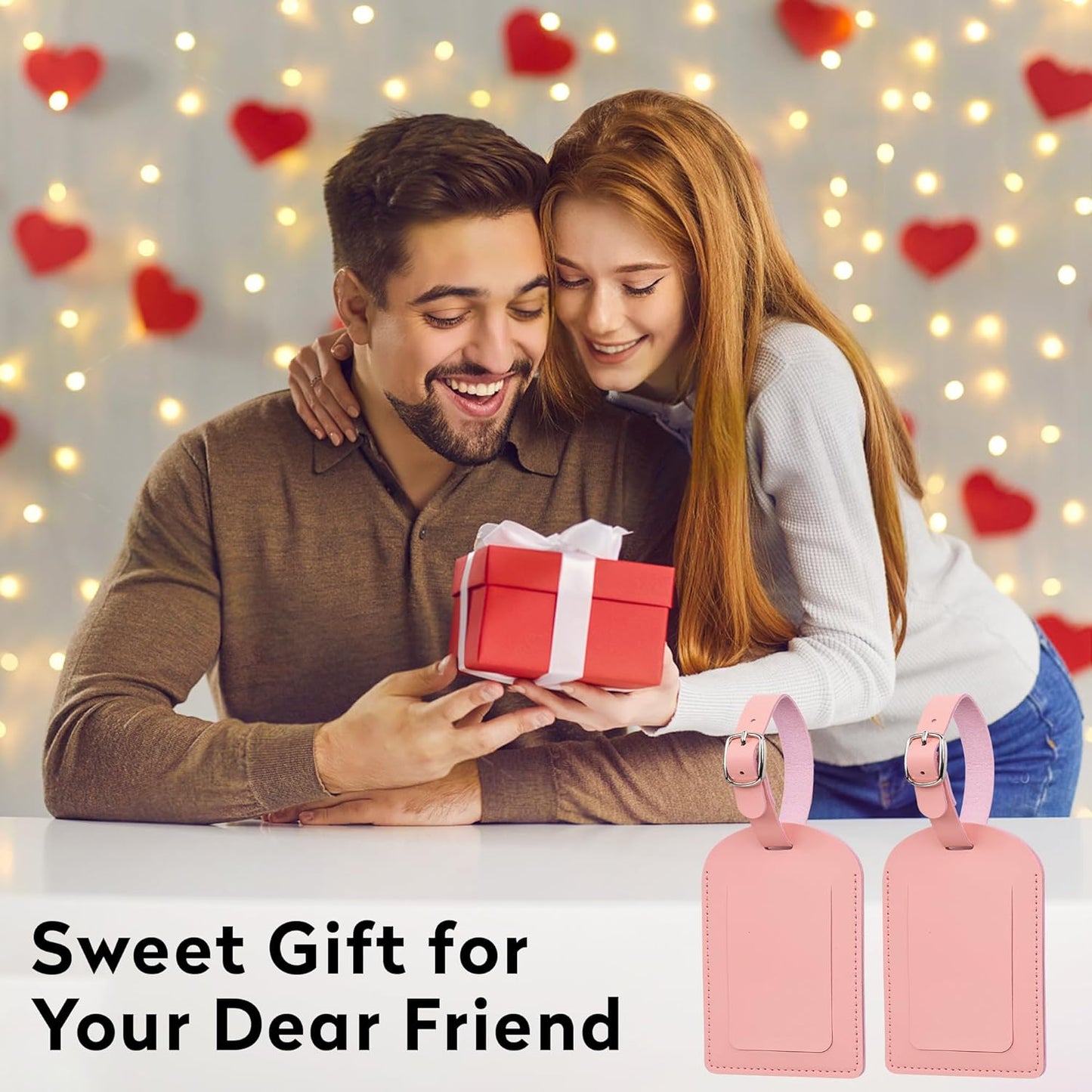 Luggage Tags for Suitcase Travel Bag Labels Privacy Protection Luggage Tag for Baggage PVC Baggage ID Label Tags 2 Pack Yellow+Pink