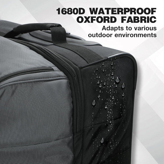 REDCAMP Large Rolling Duffle Bag with Wheels and Handle, 30-Inch Durable Heavy Duty Wheeled Travel Duffel Luggage, 2 Layers of Space