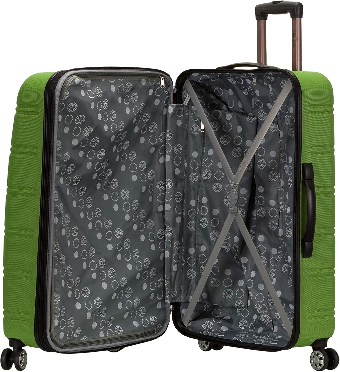 Rockland Melbourne Hardside Expandable Spinner Wheel Luggage, Green, 2-Piece Set (20/28)
