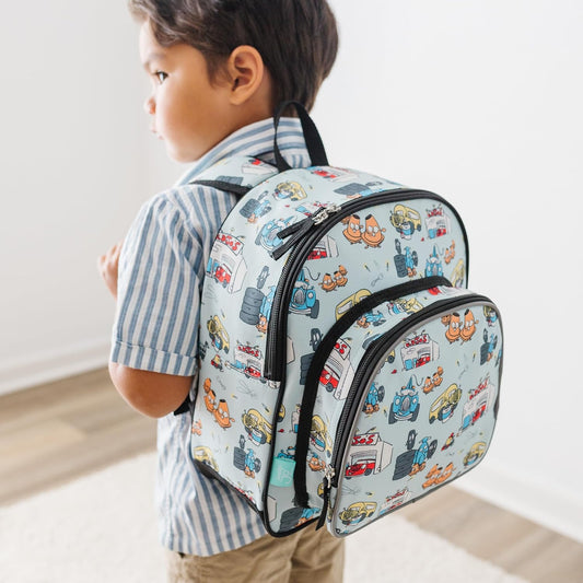 Wildkin JumpOff Jo 12-inch Kids Backpack – Lightweight, Durable Toddler Bag - Jo's Garage