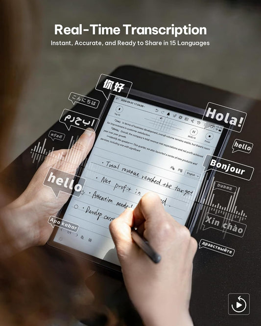 AINOTE Air 2 Bundle – 8.2" E Ink AI Note-taking Tablet with Stylus, 4096 Pressure Levels, Digital Notebook with Voice-to-Text Transcription, Multi-languages Support, Ideal for Meetings & Study