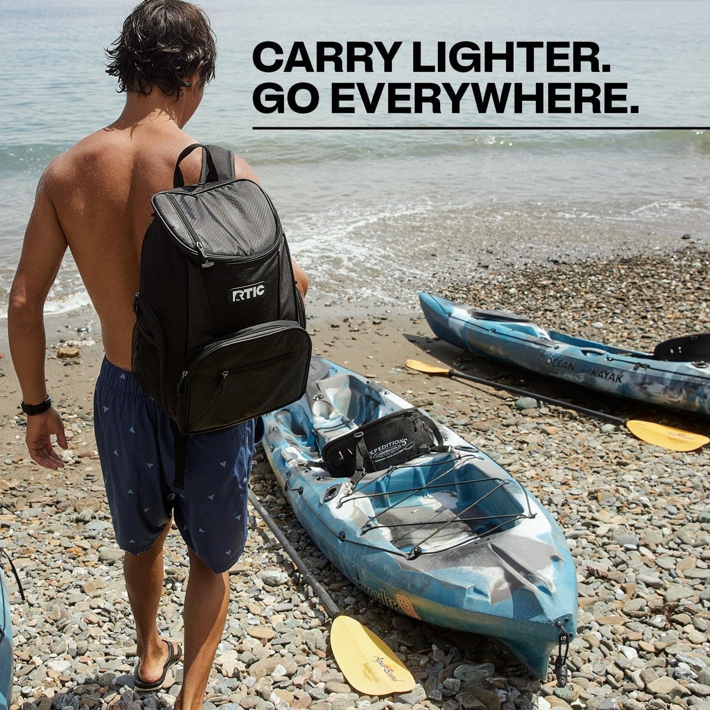 RTIC 15 Can Lightweight Backpack Cooler Soft Insulated Portable Bag for Lunch, Beach, Drink, Beverage, Travel, Camping, Picnic, Car, Hiking,