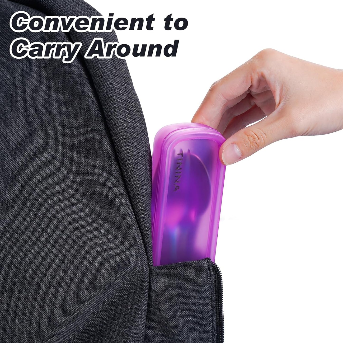 Travel Utensils with Case, 4-Piece Stainless Steel Portable Cutlery Set, Reinforced Case with Buckle Design, Lunch Box for Camping Work School, Include Fork Spoon Knife, Dishwasher Safe, Rainbow