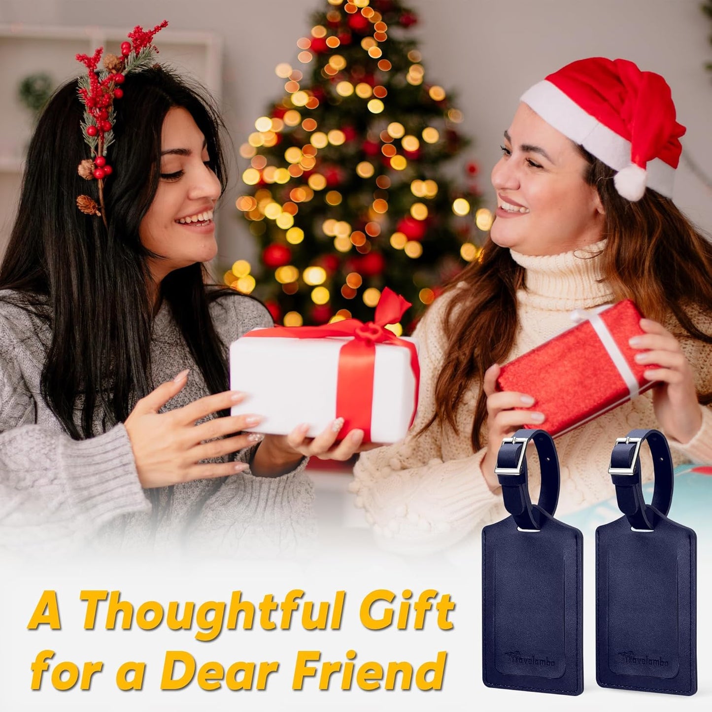 8 Pack Leather Luggage Travel Bag Tags by Travelambo