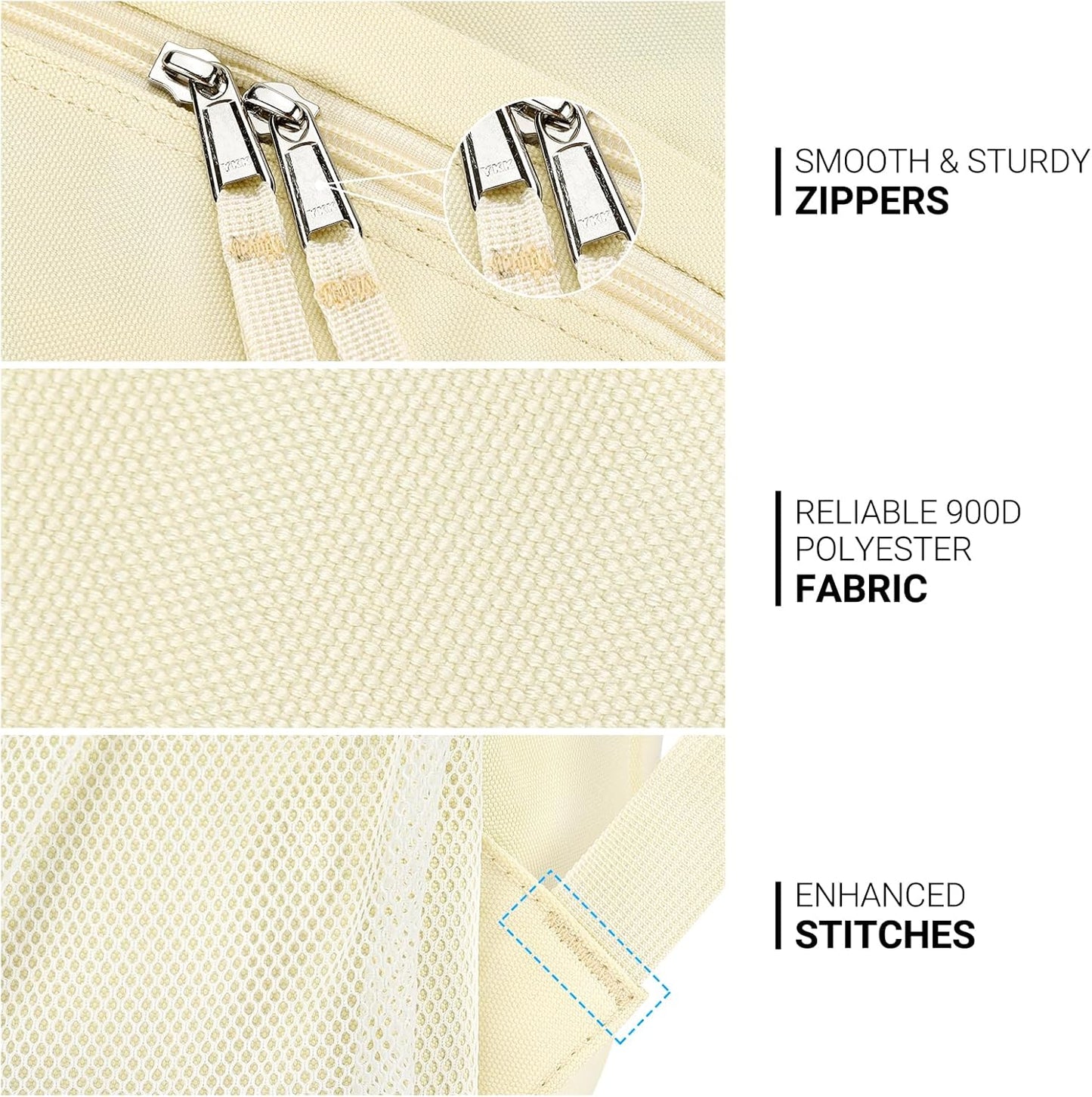 ZORFIN 26L Backpack for College, and Travel: Water Resistant Bookbag - Beige