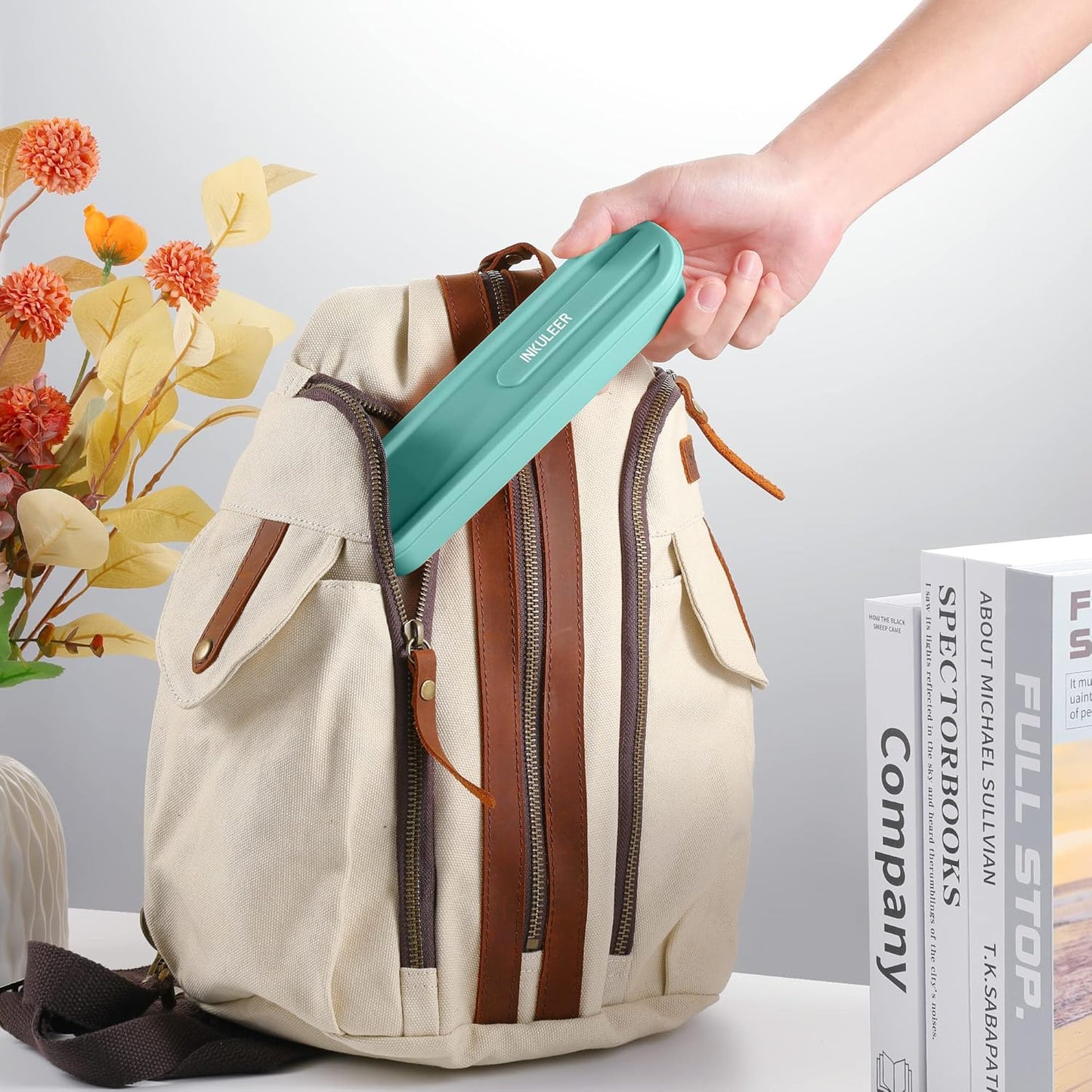 Travel cutlery set, 18/8 stainless steel cutlery, Reusable utensils set with case, Portable Silverware Lunch Box for Camping and Office