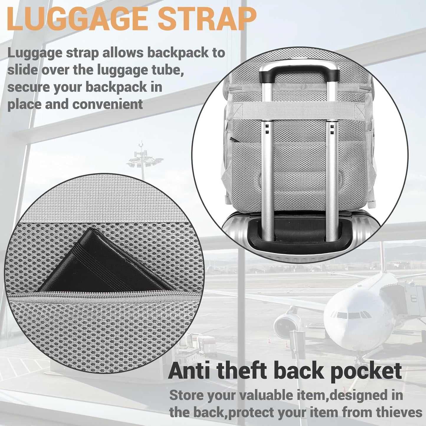 Insulated Cooler Backpack,Double Deck Leakproof Cooler Bag,Insulated Backpack Cooler Lunch Backpack for Men Women