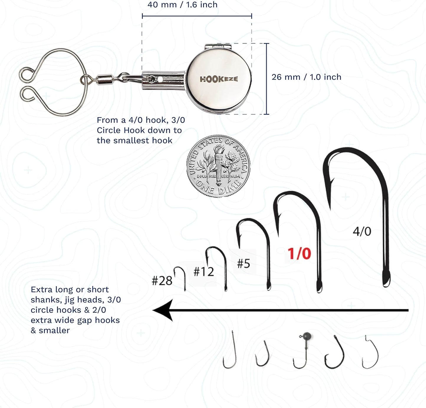 HOOK-EZE Fishing Knot Tying Tool | Protect from Fish Hooks | Tie Fishing Knots Easily | Cool Gadgets for Fishermen | Ice Fly Fishing | Fishing Accessories for Beginner Anglers | Nail Knot Tool