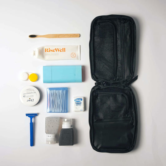 Gravel Explorer Slim Hanging Water Resistant Travel Toiletry Bag, Shaving Kit, Makeup Bag, Dopp Kit for Men and Women