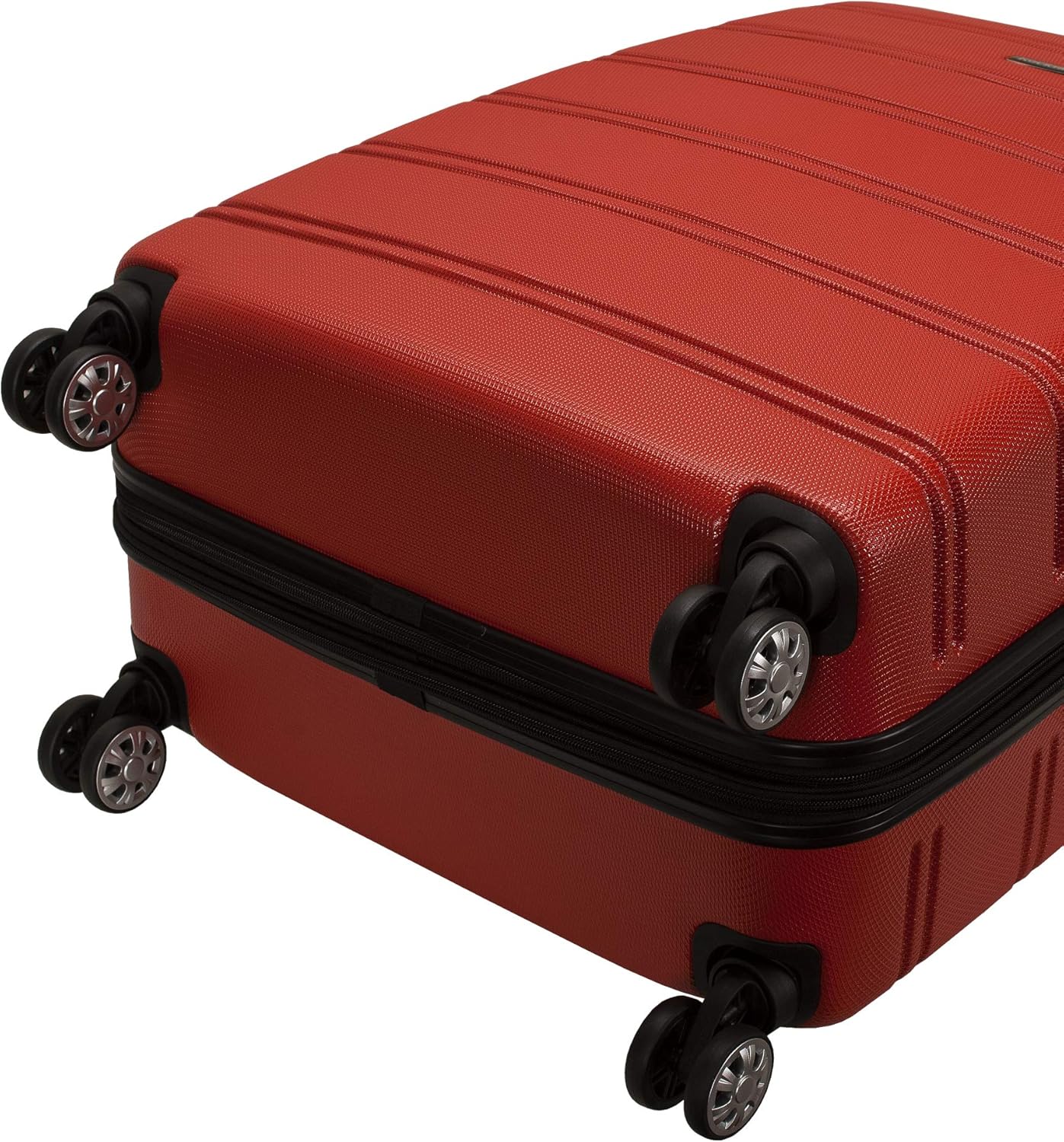 Rockland Melbourne Hardside Expandable Luggage with Spinner Wheels, RED, 2 Piece (20/28)