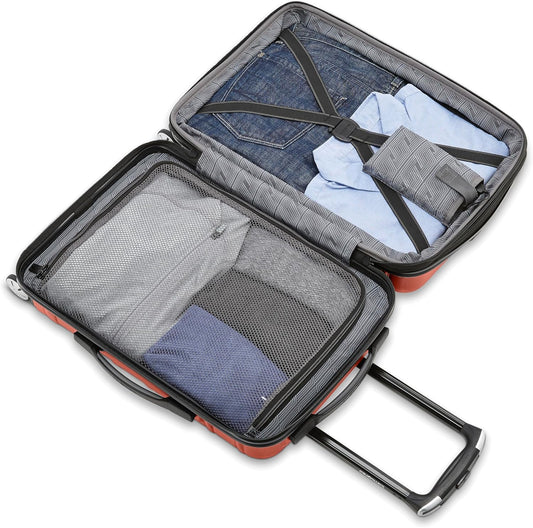 Samsonite Omni 2 Hardside Expandable Luggage with Spinner Wheels, 2-Piece Set (19/24), Brick Orange
