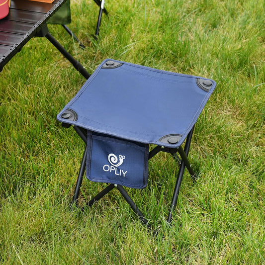 Opliy Camping Stool, Folding Small Chair Portable Camp Stool for Camping Fishing Hiking Gardening and Beach, Camping Seat with Carry Bag (Blue)