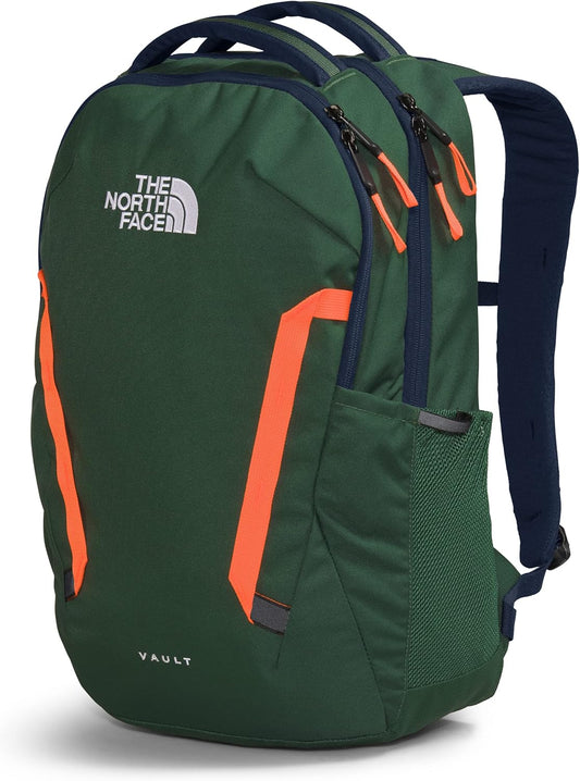 The North Face Vault Everyday Laptop Backpack, Pine Needle/Summit Navy/Power Orange, One Size