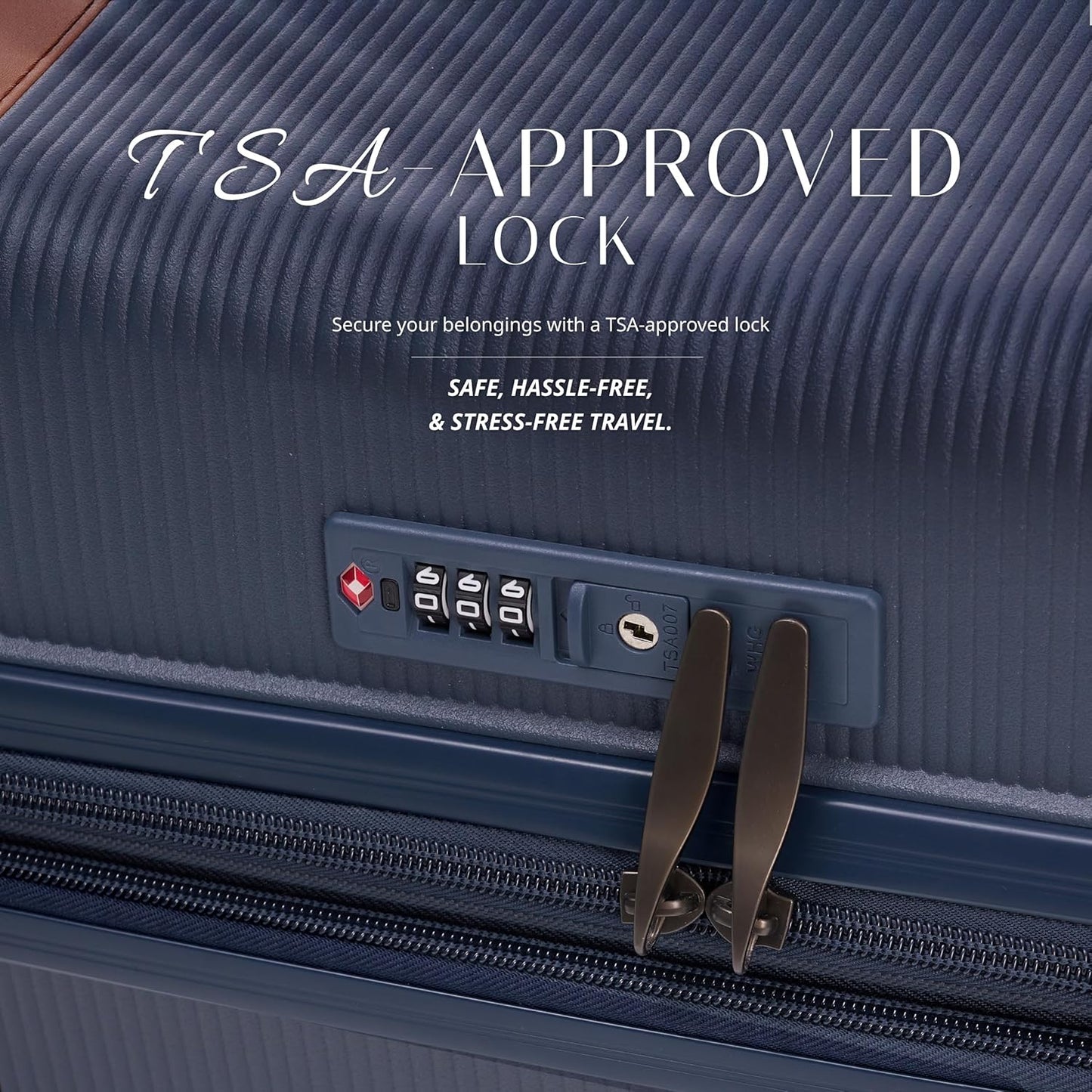 Verage Florence Hardside Carry-On Luggage with Spinner Wheels, Lightweight Expandable Suitcase with TSA Lock, Artist-Inspired Stylish Travel Luggage for Women, 20-Inch, Midnight Blue