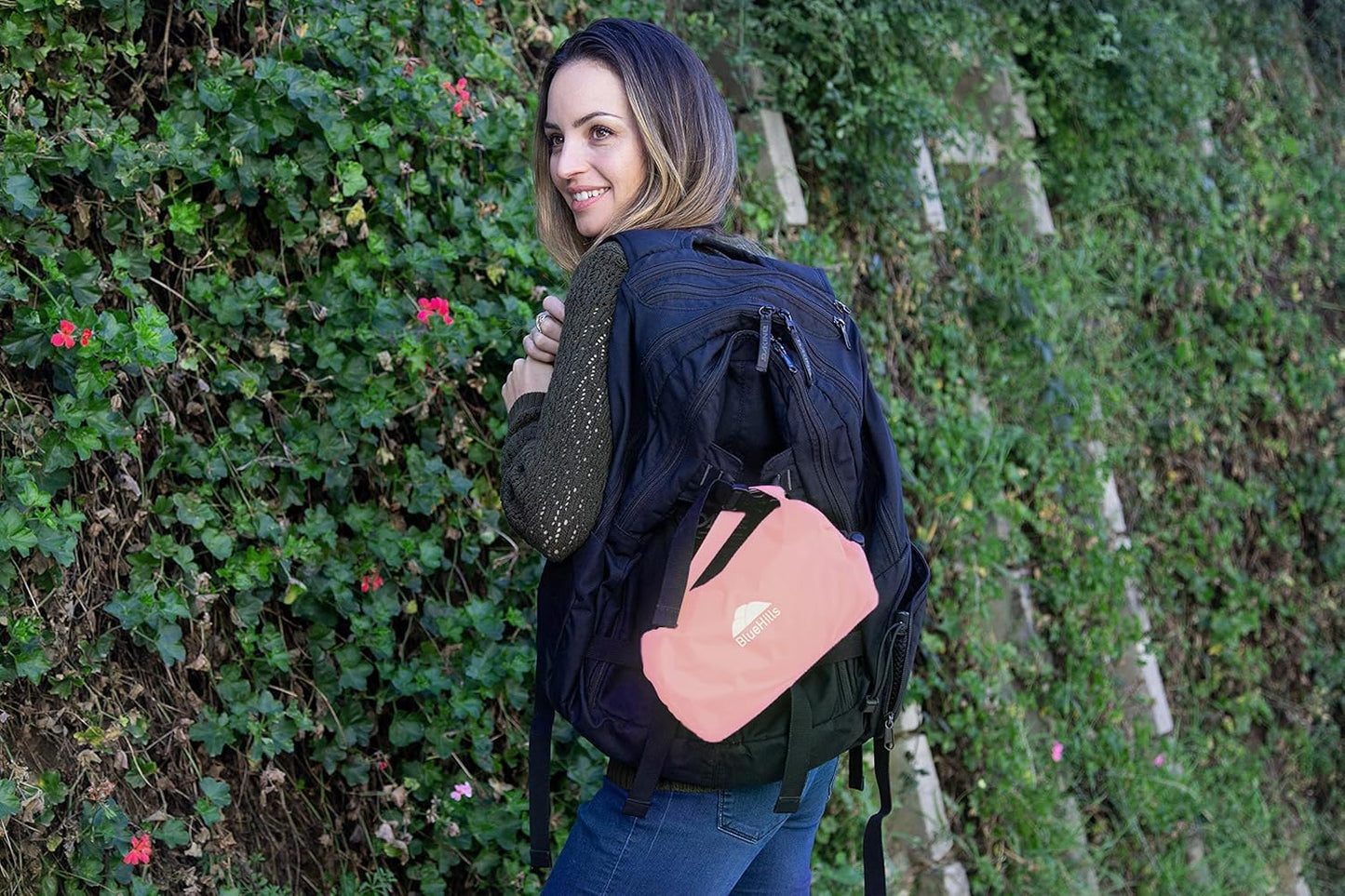 BlueHills Ultra Compact Travel Blanket 2 Pack Large Soft Cozy Portable Blanket Sheet with Carry Case and for Flight Airplane Car Layover Camping Hotel C206-2PK-Pink