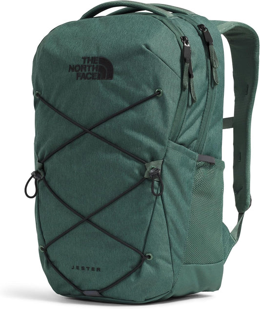 THE NORTH FACE Jester Everyday Laptop Backpack | Commuter Daypack with Water Repellent Finish, 16" Laptop Sleeve, Huge Main Compartment, Duck Green Dark Heather/TNF Black, One Size