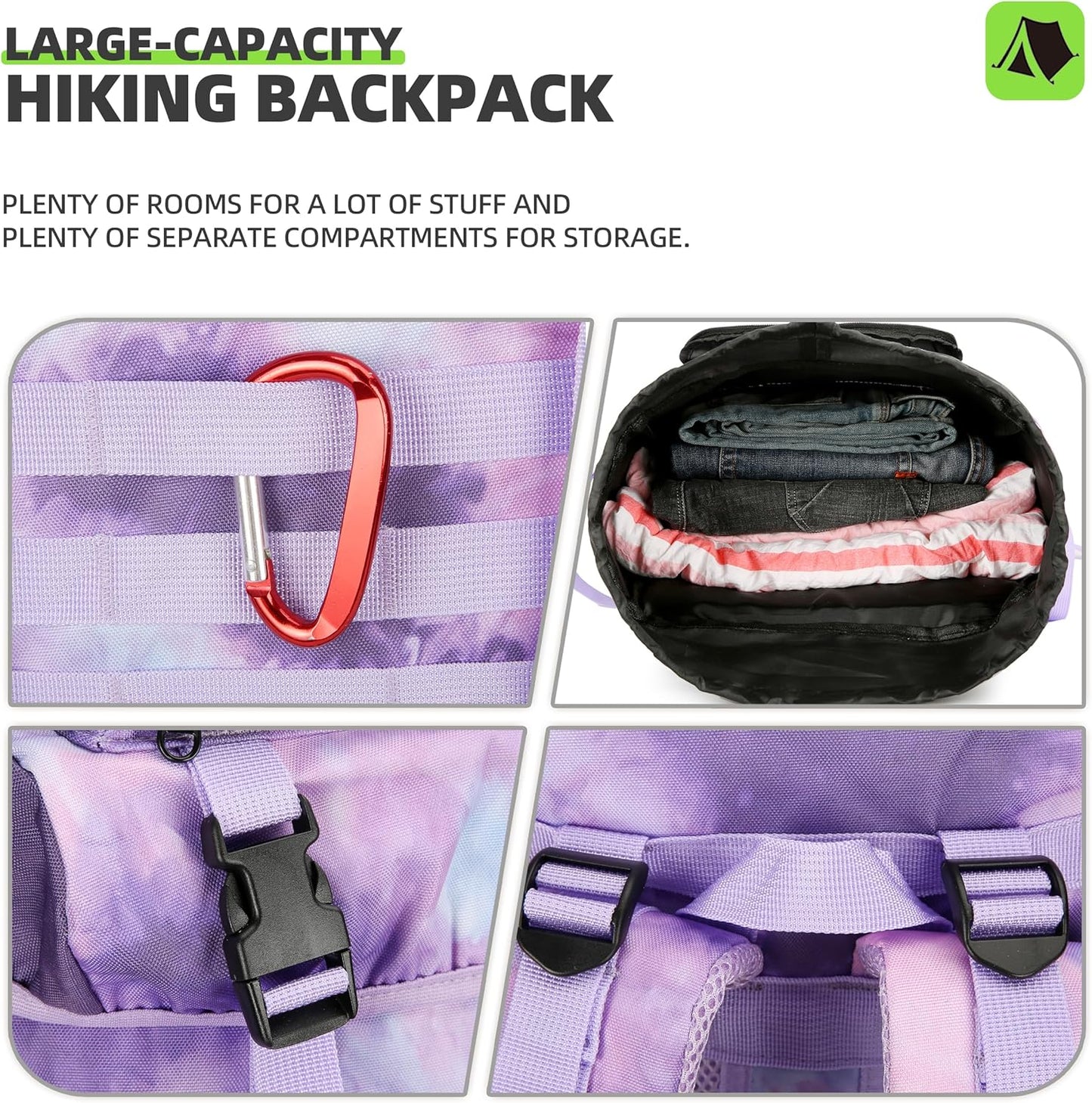 King'sGuard 70L Camping Hiking Backpack Tactical Backpack Military Molle Rucksack Backpack for Outdoor