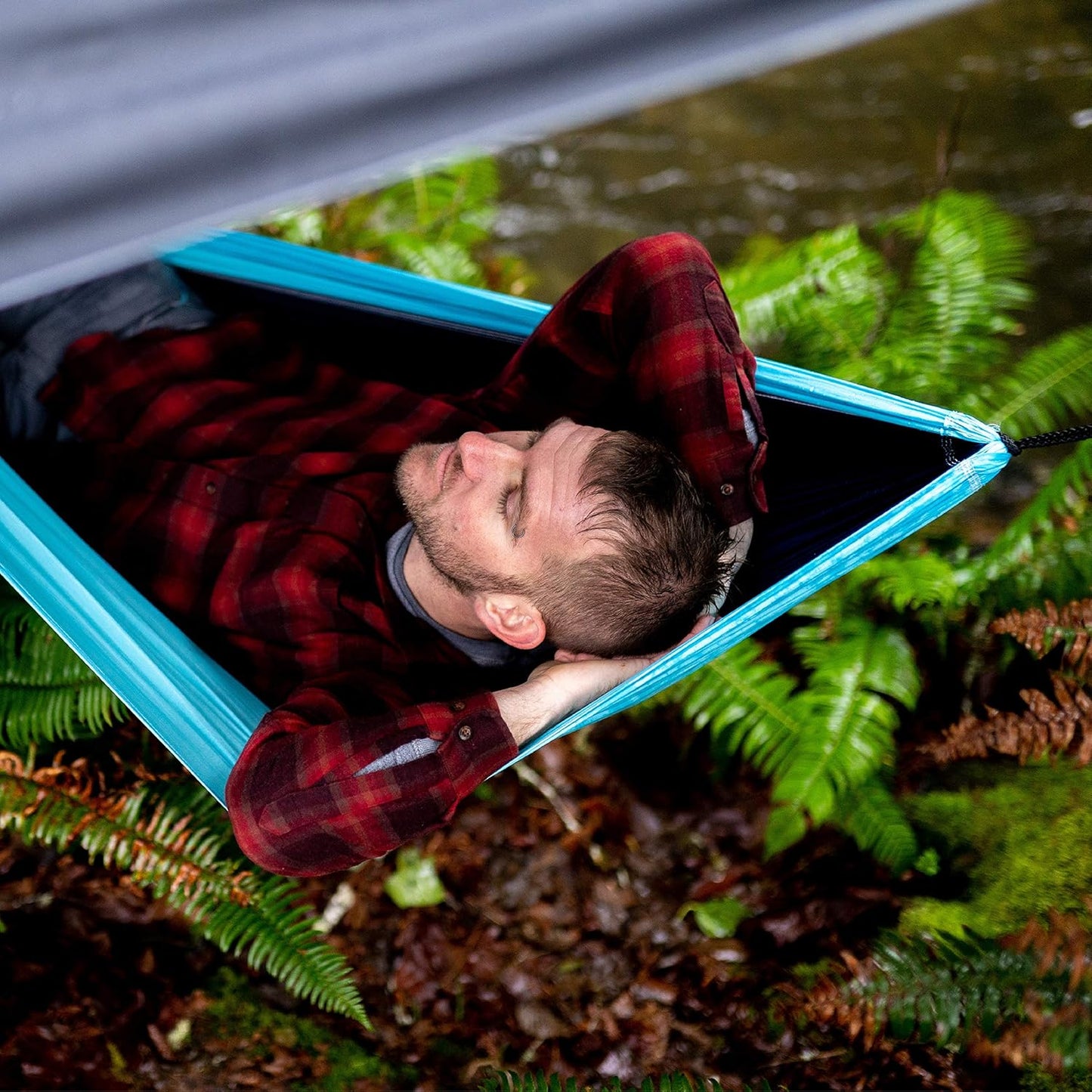 Wise Owl Outfitters Hammock Rain Fly – Waterproof Camping Tarp Cover with Tent Stakes & Carry Bag, Ultralight Shelter for Backpacking & Outdoor Shade