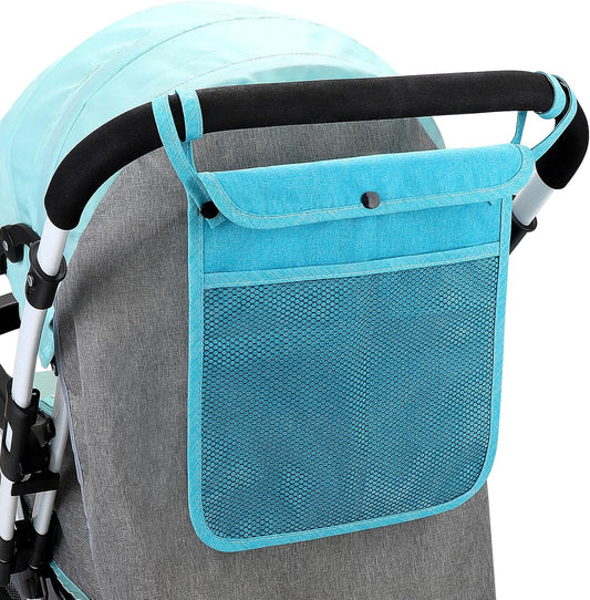 Accmor Universal Stroller Organizer, Mesh Bag Fits for Uppababy, Nuna, Britax, Doona Strollers, Non-Slip Adjustable Stroller Mesh Cargo Net Storage Caddy Accessories
