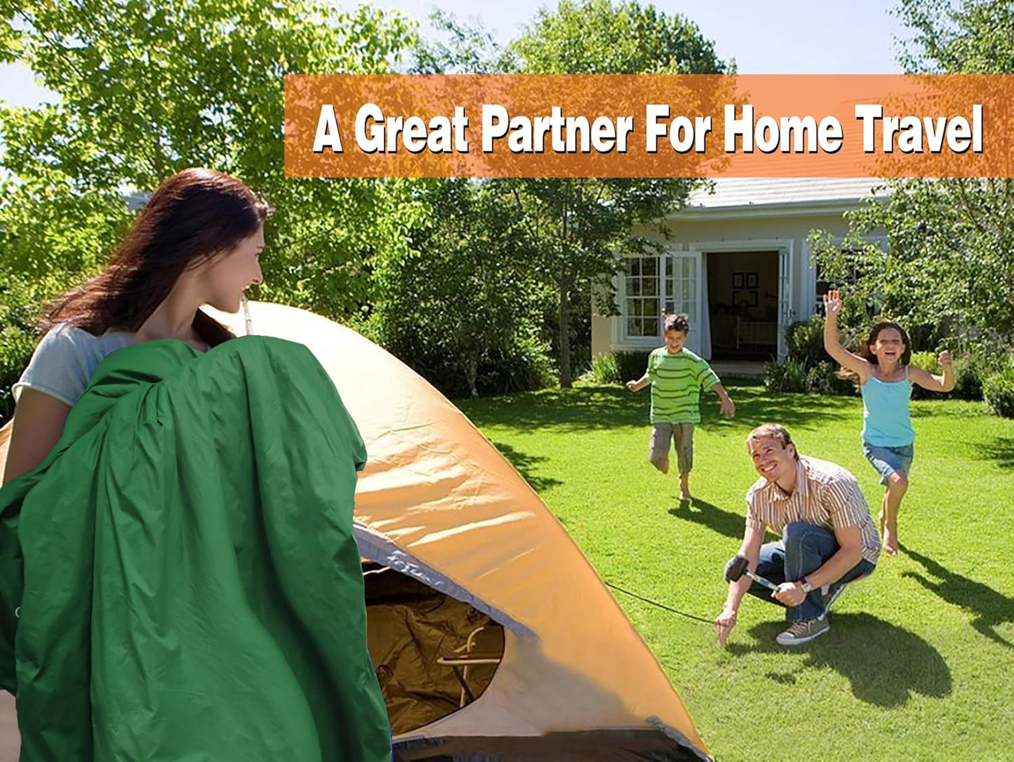 ECOOPRO Warm Weather Sleeping Bag - Portable, Waterproof, Compact Lightweight, Comfort with Compression Sack - Great for Outdoor Camping, Backpacking & Hiking-83 L x 30" W Fits Adults