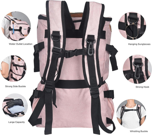 35L Foldable Waterproof Backpack For Outdoor Sports Travel Inside Wet Clothes Compartment Packable For Multiple