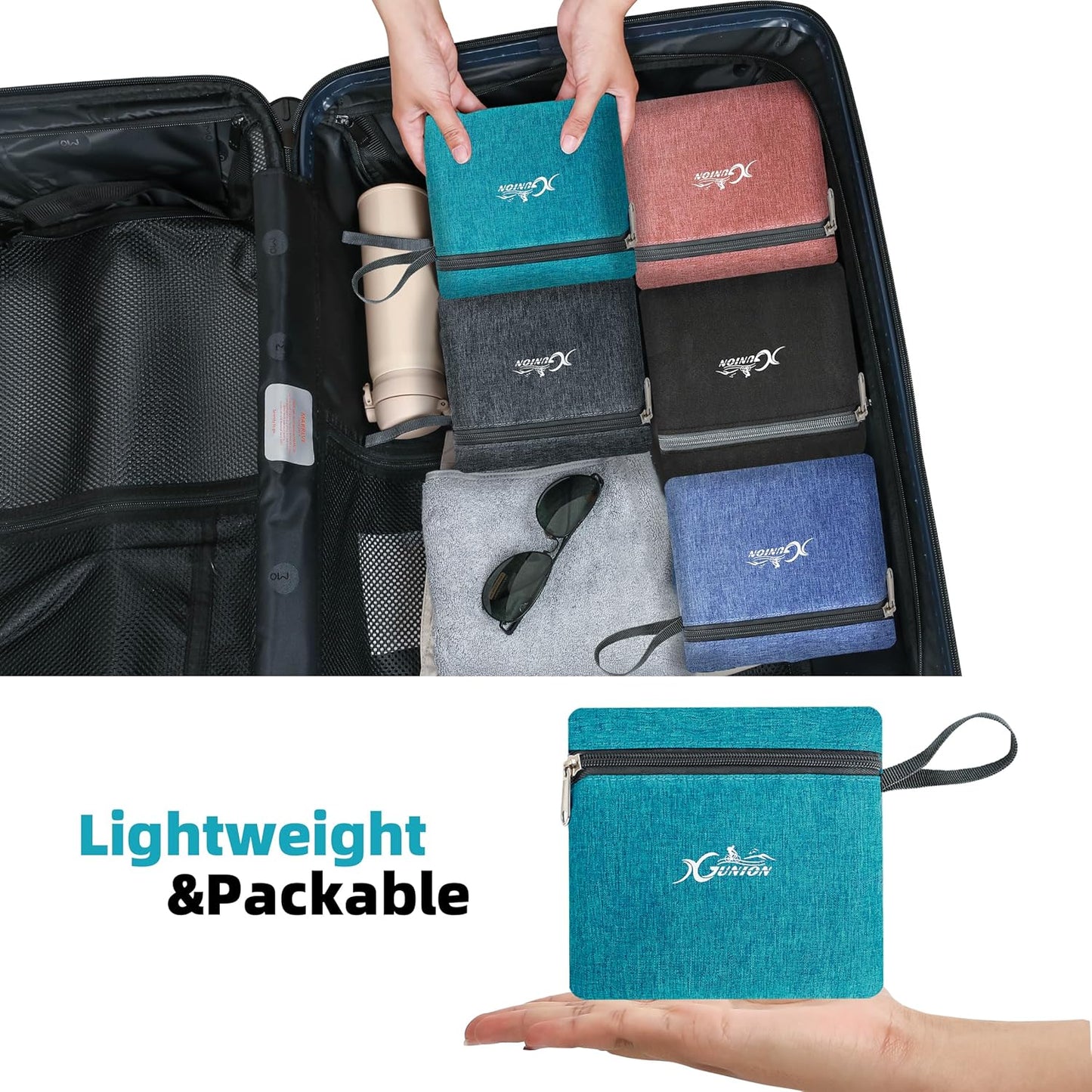 Lightweight Foldable Travel Backpack - 10L Daypack for Women & Men - Teal Blue