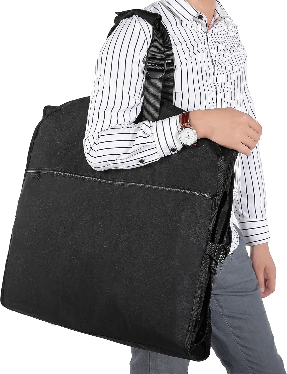 72" Tri-Fold Wedding Garment Bag for Long Dress & Gown,Hanging Travel Carry on Storage bag for Men Women