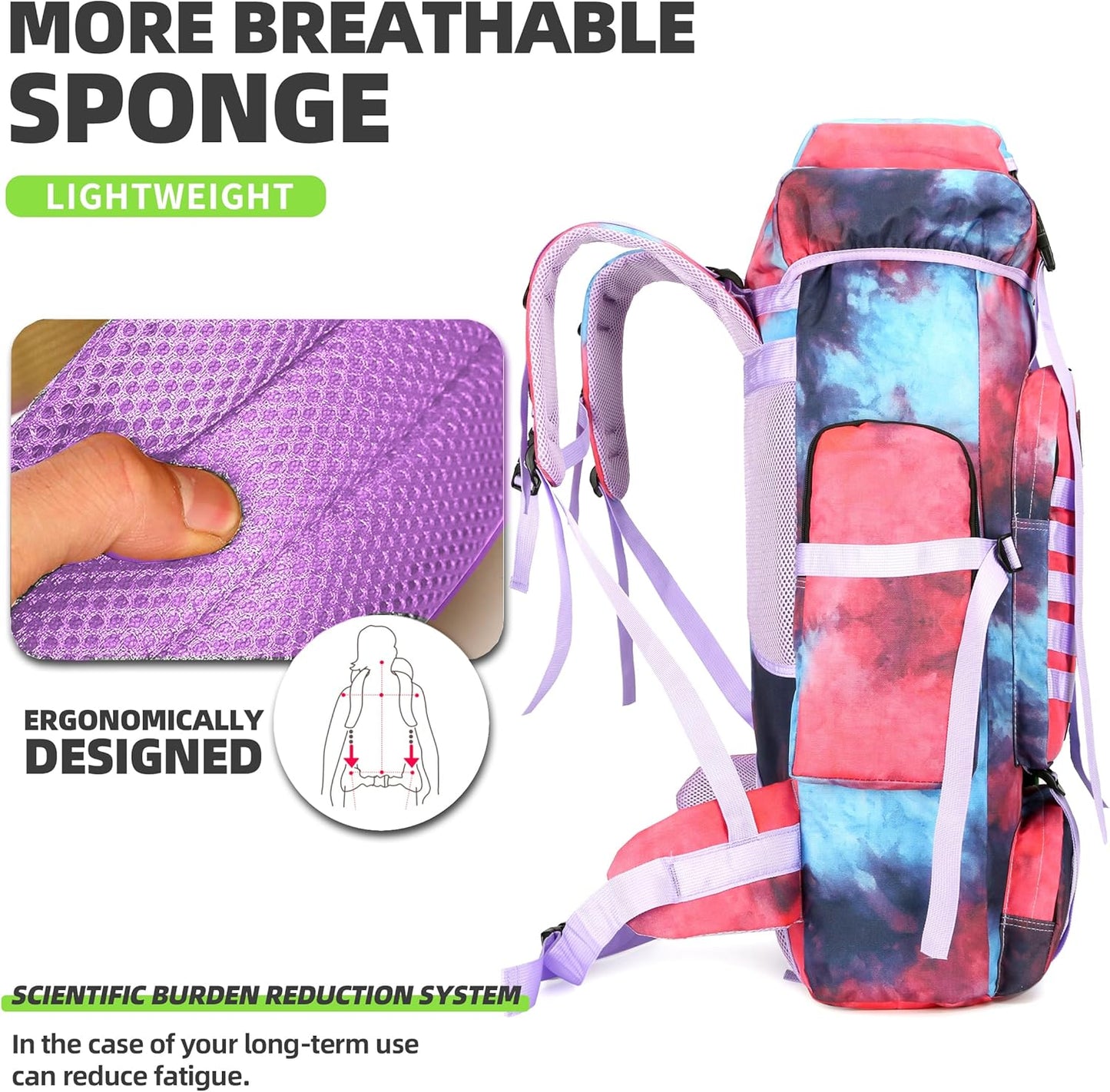 King'sGuard 70L Camping Hiking Backpack Tactical Backpack Military Molle Rucksack Backpack for Outdoor