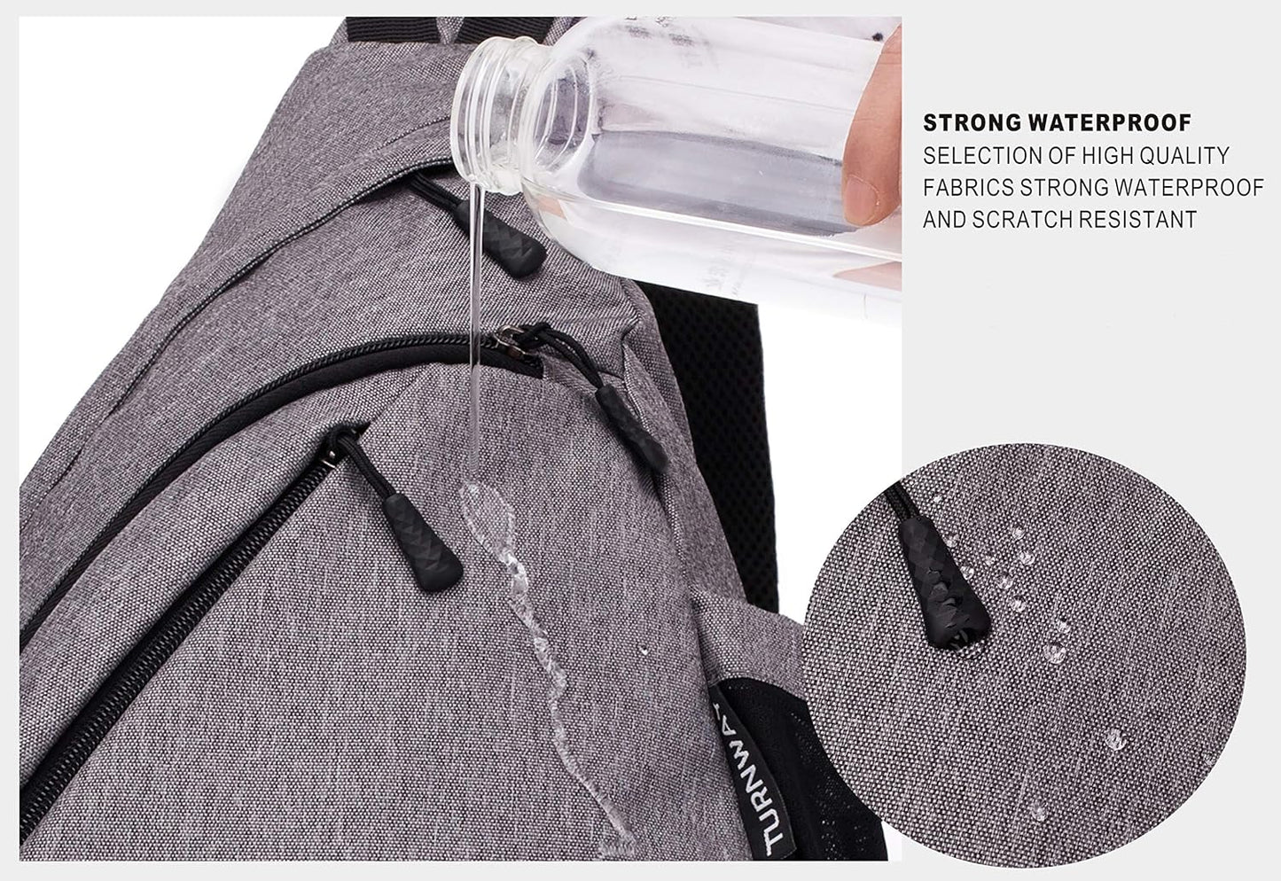 Water-Proof Sling bag/Crossbody Backpack/Shoulder Bag with USB Charging Port for Travel, Hiking, Cycling, Camping