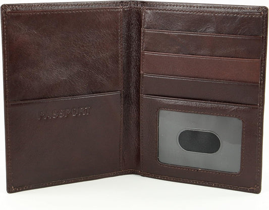 Passport Wallet Executive Boarding Pass Holder Radish Brown made with Cow Leather