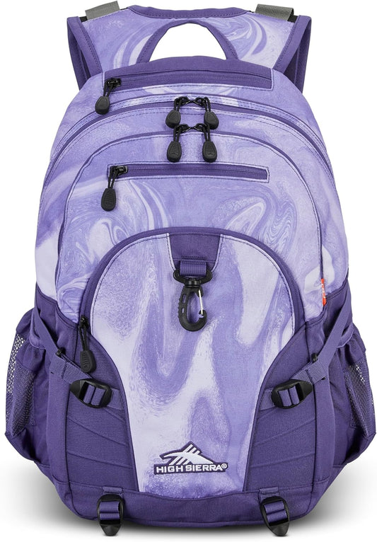 High Sierra Loop Daypack, Purple Marble Swirl, One Size