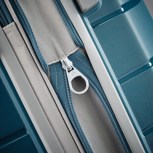 Samsonite Freeform Hardside Expandable with Double Spinner Wheels, Checked-Large 28-Inch, Dark Teal