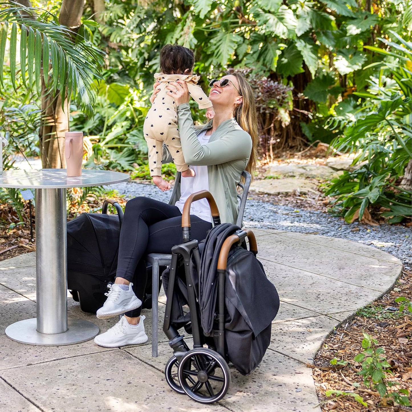 Joie Nutmeg Compact Stroller – Lightweight and Compact Stroller with One-Hand Fold (Thunder)