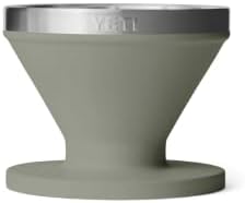YETI Pour Over Coffee Maker Accessory Ramblers, Designed for Perfect Coffee Extraction Anywhere, Stainless Steel, fits any V60 Filter, Pampa Green