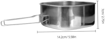 Cookware Set Stainless Steel for 3-4 People Camping Hiking Picnic
