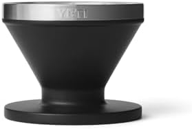 YETI Pour Over Coffee Maker Accessory Ramblers, Designed for Perfect Coffee Extraction Anywhere, Stainless Steel, fits any V60 Filter, Black